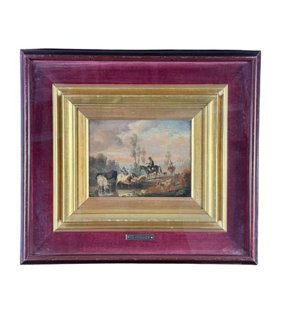 Dipinto olio su tela, periodo XX secolo scuola italiana raffigurante...