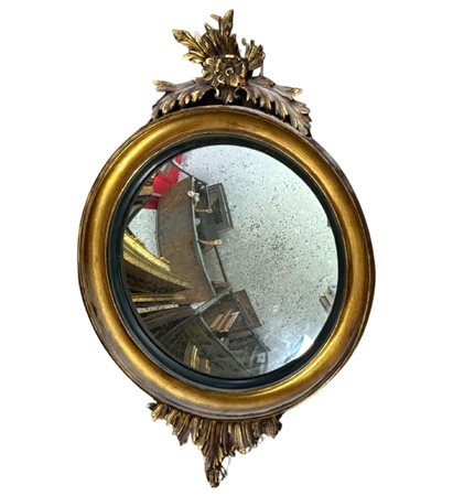 Specchio bombato a mercurio, periodo XIX/XX secolo. Dimensioni: 38x55 cm. In...