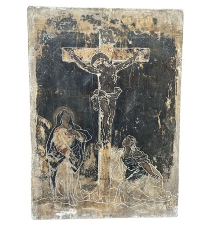 Lastra in marmo cliché, periodo XVIII/XIX secolo scuola Italiana raffigurante...