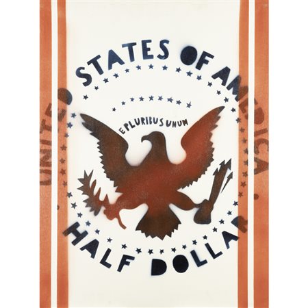 (*) Franco Angeli (Roma 1935 - 1988) "Senza titolo" anni '80 80x60 cm.