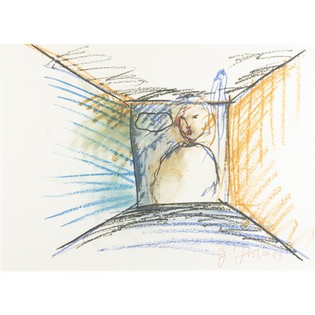 (*) Tano Festa (Roma 1938 - 1988) "Senza titolo" 1983 50x70 cm.