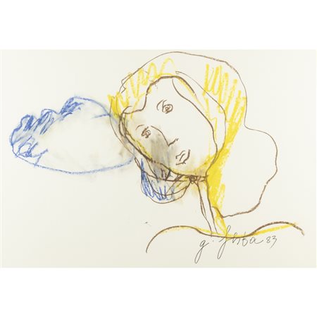 (*) Tano Festa (Roma 1938 - 1988) "Senza titolo" 1983 50x70 cm.