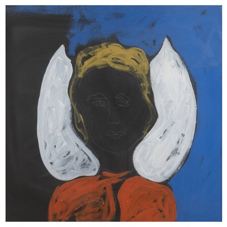 Tano Festa (Roma 1938 - 1988) "Senza titolo" 1985 50x50 cm.