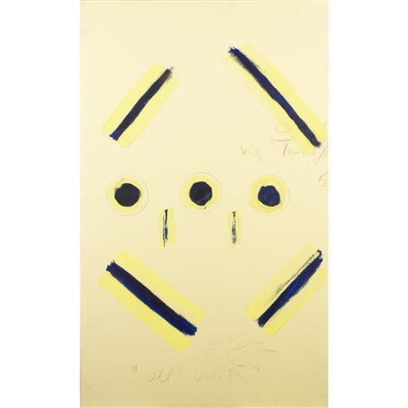 (*) Tano Festa (Roma 1938 - 1988) "All'Unità" 1980-82 70,5x42,5 cm.