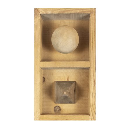 Mario Ceroli (Castel Frentano 1938) "Senza titolo" 1972 45x24,5x8,5 cm.