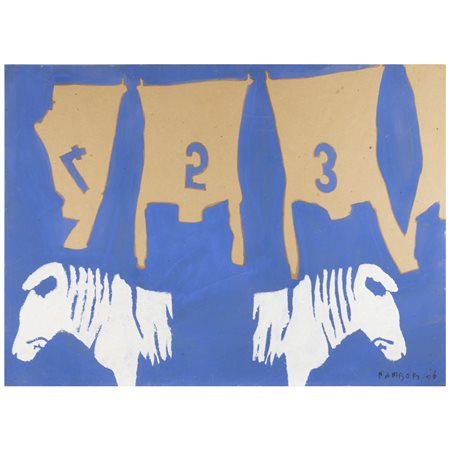 Renato Mambor (Roma 1936 - 2014) "Senza titolo" 1966 50x69 cm.