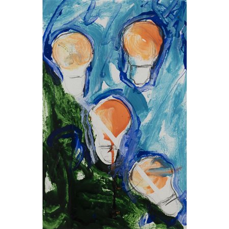 Mario Schifano (Homs 1934 - Roma 1998) "Senza titolo" 1997 50x35 cm.