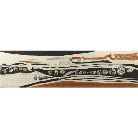 Gaetano Pompa (Forenza 1933 - Ansedonia 1998) "Senza titolo" 1958 30x110 cm.