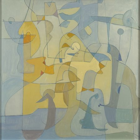 Vincenzo Balsamo (Brindisi 1935 - Roma 2017) "Senza titolo" 1976 50x50 cm.