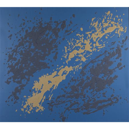 Giulio Turcato (Mantova 1912 - Roma 1995) "Arcipelago" seconda metà anni '70 80x90 cm.