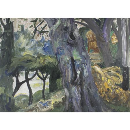 Carlo Levi (Torino 1902 - Roma 1975) "Bosco" 1973 73,5x100 cm.