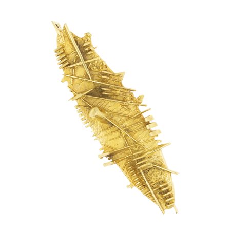 Arnaldo Pomodoro (Morciano di Romagna 1926 - Milano 2025) "Ellisse per Selenia" 1977 9,7x3,1 cm.