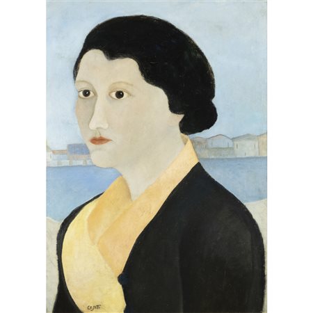(*) Giuseppe Cesetti (Tuscania 1902 - 1990) "Donna di Maremma" 1930-32 58x41,5 cm.