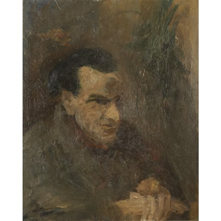 Luigi Montanarini (Firenze 1906 - Roma 1998) "Ritratto di Corrado Cagli" 1937 61,5x50 cm.
