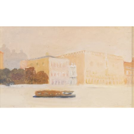 Carlo Quaglia (Terni 1903 - Roma 1970) "Venezia Palazzo Ducale" 1950 22x36 cm.