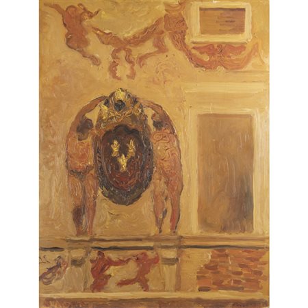 Carlo Quaglia (Terni 1903 - Roma 1970) "Intonaco romano" 1964 60x45 cm.