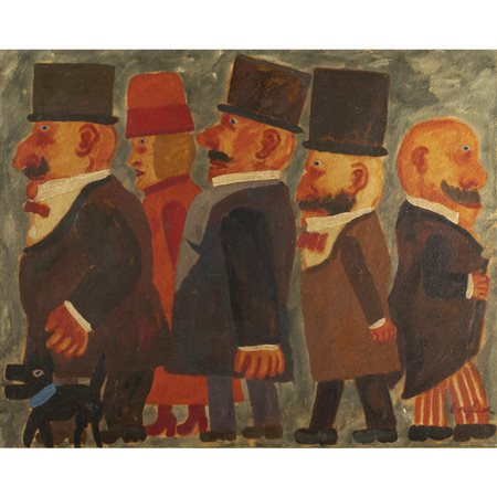 Franz Borghese (Roma 1941 - 2005) "Inverno"  40x50 cm.