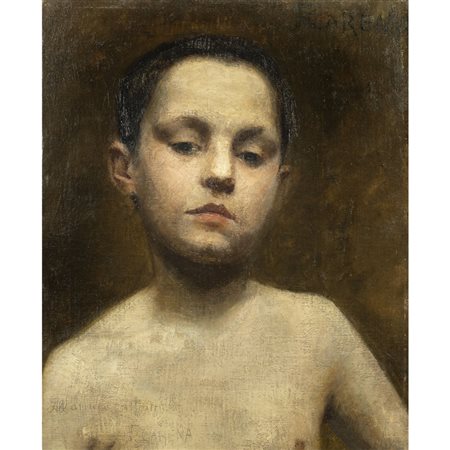 (*) Felice Carena (Torino 1879 - Venezia 1966) "Ritratto di adolescente" 1903 50,5x40,5 cm.