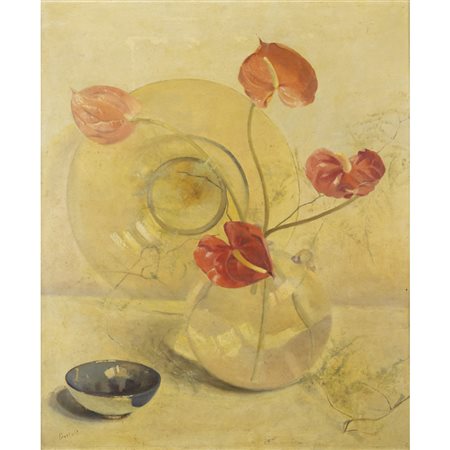 (*) Amerigo Bartoli Natinguerra (Terni 1890 - Roma 1971) "Natura morta" 1915-18 60x50 cm.