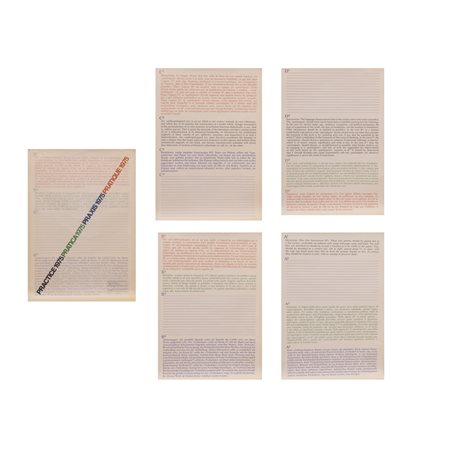 Joseph Kosuth (Toledo, Ohio, Stati Uniti 1945) "Practice" 1975 100x70 cm.