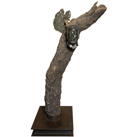 Luca Zanchi (Roma 1977) "Testa di Orfeo" 2008 190x60x60 cm.