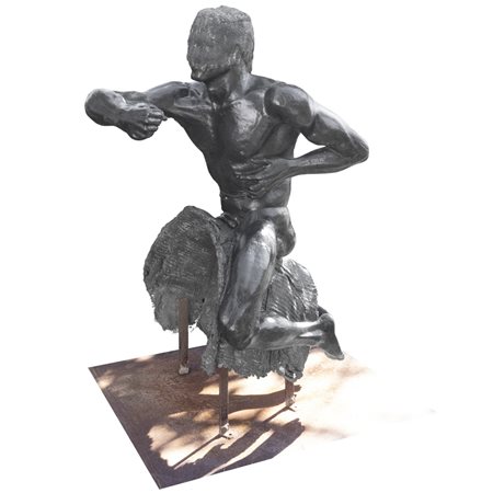 Luca Zanchi (Roma 1977) "Ade" 2007 scultura 155x 81x 110 cm. - base 20x140x150 cm.