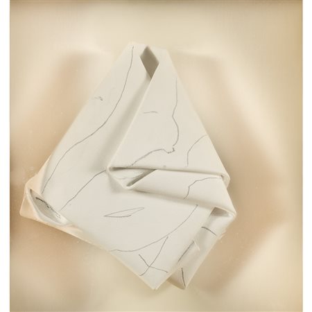 Cesare Berlingeri (Cittanova 1948) "Piegare il segno" 2010 25,5x23 cm.