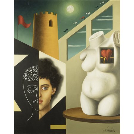 Davide Nunziante (Giaveno 1979) "Soul-Portrait" 2003 100x80 cm.