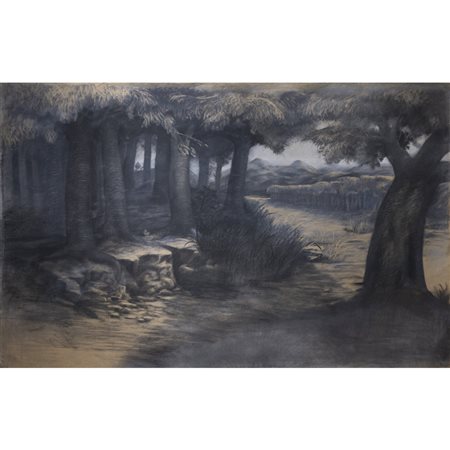 Marco Antonio Tanganelli (Siena 1948) "Bosco di Iside" 1984 172x270 cm.
