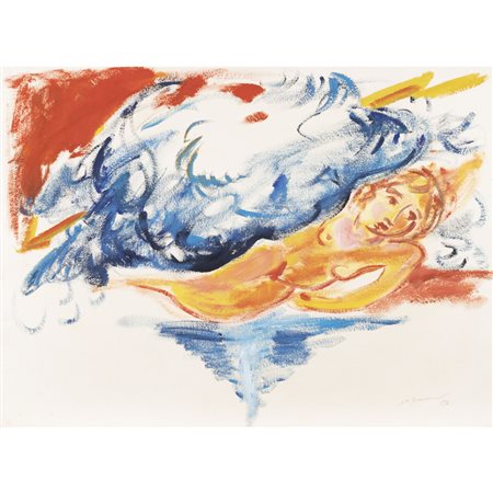 Mimmo Germanà (Catania 1944 - Busto Arsizio 1992) "Senza titolo" 1992 55x74,5 cm.