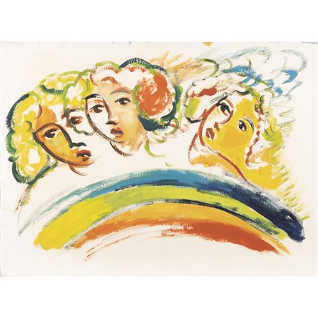 Mimmo Germanà (Catania 1944 - Busto Arsizio 1992) "Senza titolo" 1992 55x74 cm.