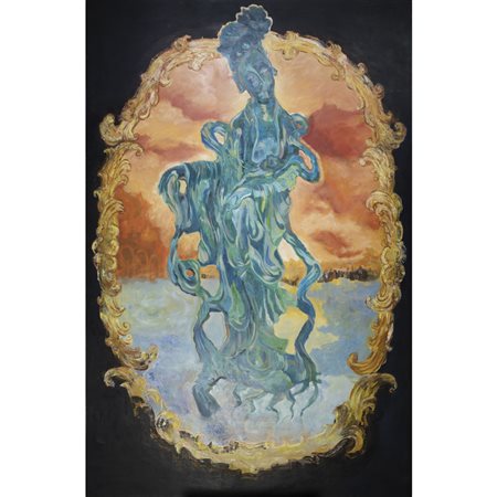 Gulia Lusikova (Minsk 1964) "Fin de siecle o la Madonna della compassione" 1994 190x126 cm.