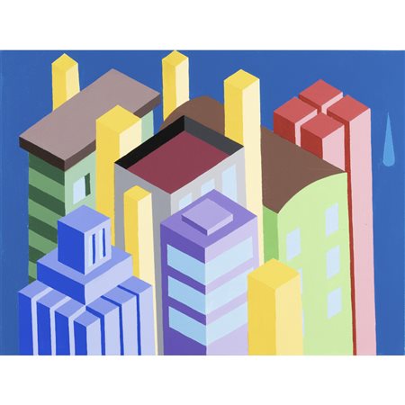 Tancredi Fornasetti (Roma 1983) "Cielo blu petrolio" 2026 30x40 cm.