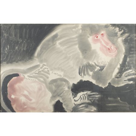 Janos Hajnal (Budapest 1913 - Roma 2010) "Babuino" 1951 60x93 cm.