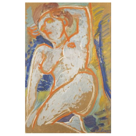 Luigi Montanarini (Firenze 1906 - Roma 1998) "Nudo di donna" 1940 73x47 cm.
