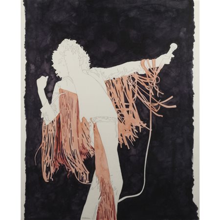 Attilio Steffanoni (Bergamo 1938 - 2025) "Rocker" anni '60 62,5x51 cm.