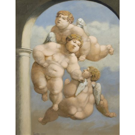 Carlos José Ledda (Argentina 1932 - 2020) "El Juego" 2003 45x35 cm.