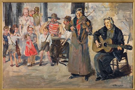 Cosimo Privato (1899-1971) Senza titolo Olio su tavola cm 40x60 Firma in...