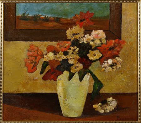 Pieretto Bianco (1875-1937) Senza titolo, 1934 Olio su tavola cm 49x55 Firma...