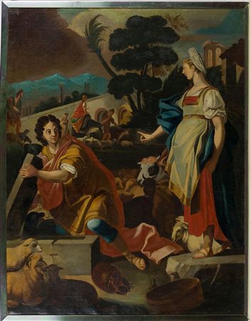 Artista Veneto XVIII sec. (da Francesco Solimena) Francesca e Leandro Olio su...
