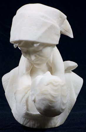 Antonio Frilli (1880-1920) Senza titolo Scultura in alabastro cm 29x20x20...