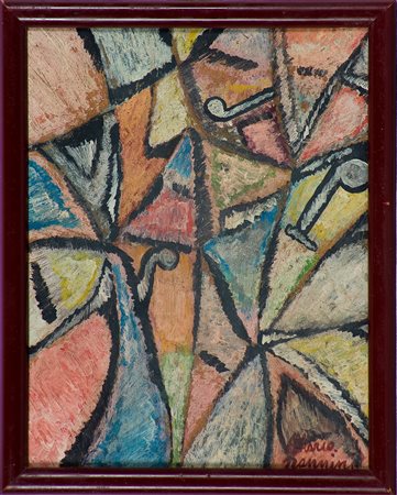 Mario Nannini (1895-1918) Senza titolo, 1910/1915 Olio su cartone cm 23x18...