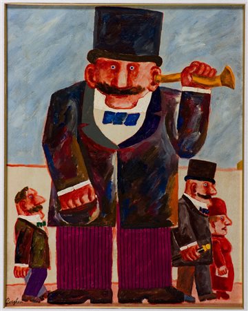 Franz Borghese (1941-2005) Senza titolo Olio su tela cm 50x40 Firma in basso...