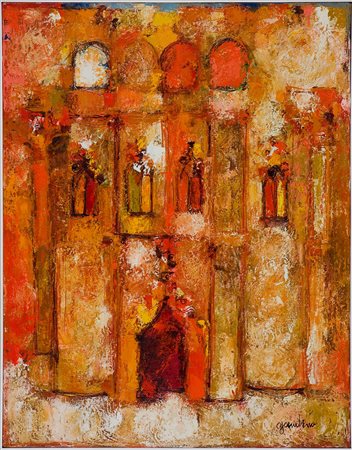 Giuseppe Gambino (1928-1997) Baeza, Palacio del Conde de Benavente, 1971 Olio...