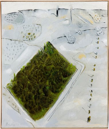 Tullio Pericoli (1936) Selva, 2003 Olio su tela cm 50x42 Firma e data in...