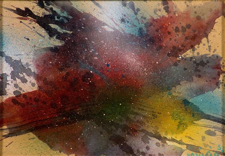 Vinicio Vianello (1923-1999) Senza titolo, 1953 Tecnica mista su cartone cm...