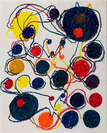 Atsuko Tanaka (1932-2005) Senza titolo, 2001 gessetti ad olio su carta...