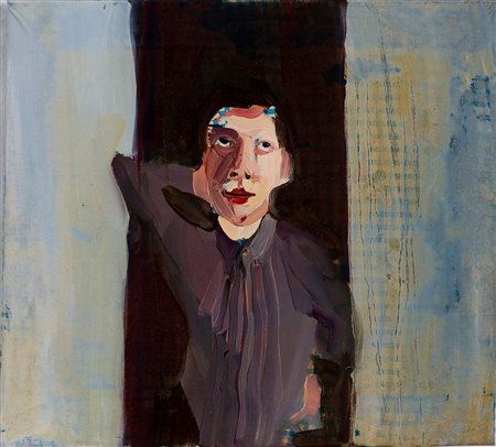 Chantal Joffe (1969) Boy in a doorway, 2006 Olio su tela (tessuto) cm. 46x50...