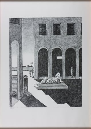 Giorgio de Chirico (1888-1978) Malinconia, 1972 Litografia su carta, es....