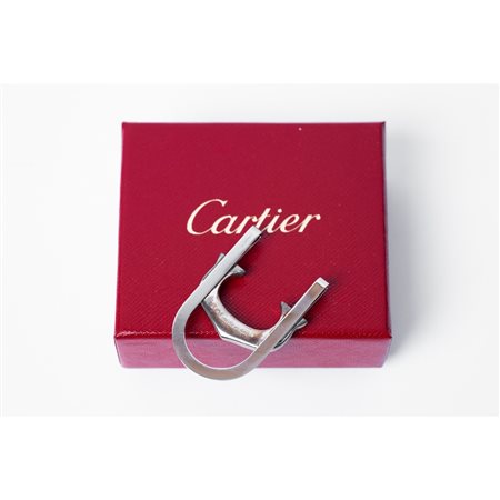 CARTIER, Fermasoldi in argento 925 e acciaio